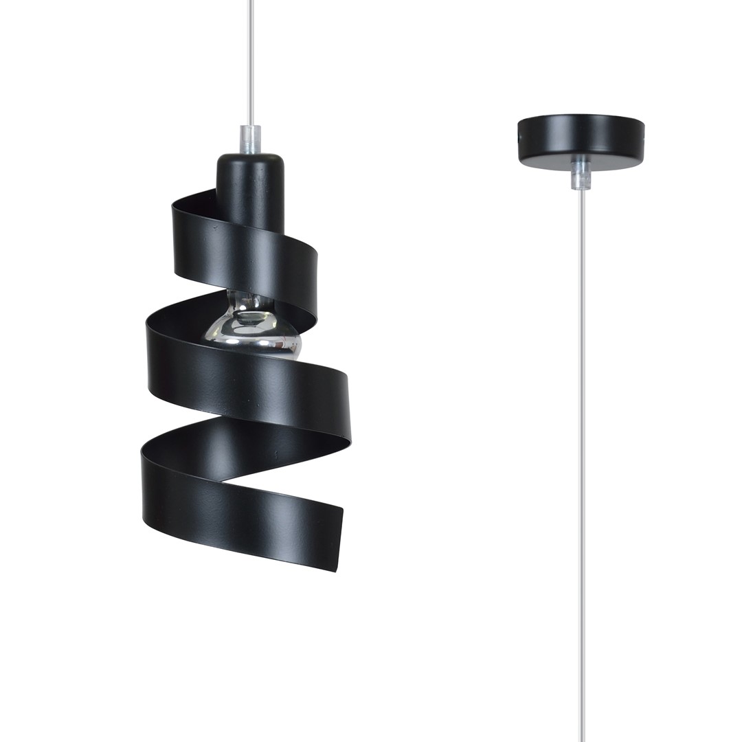 Emibig Visilica SAGA 230V 15W MAX LED E27 Čelik Crna