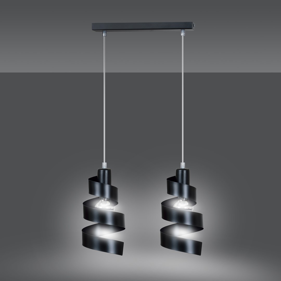 Emibig Visilica SAGA 230V 15W MAX LED E27 Čelik Crna