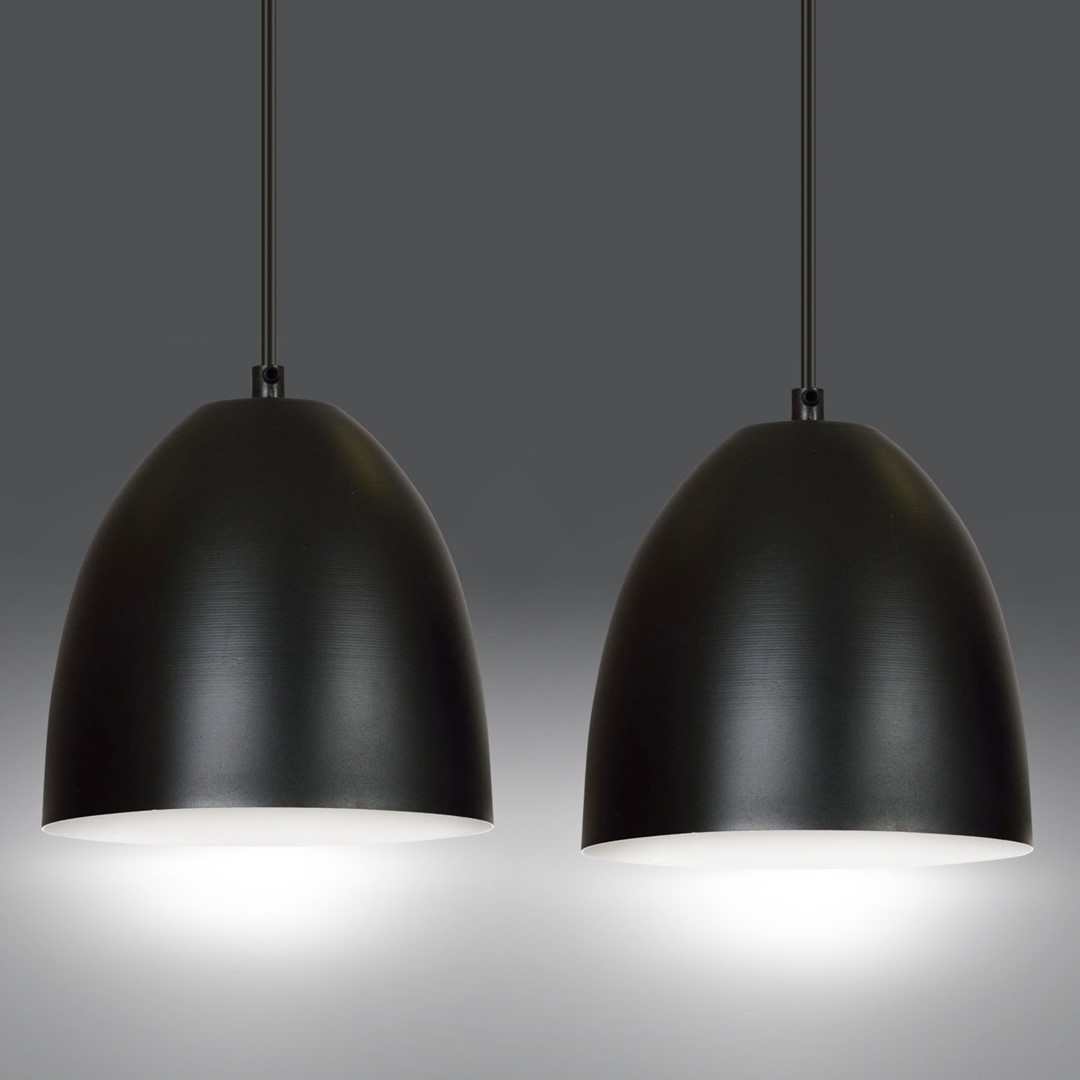 Emibig Visilica LENOX 230V 15W MAX LED E27 Čelik Crna/ Bijela