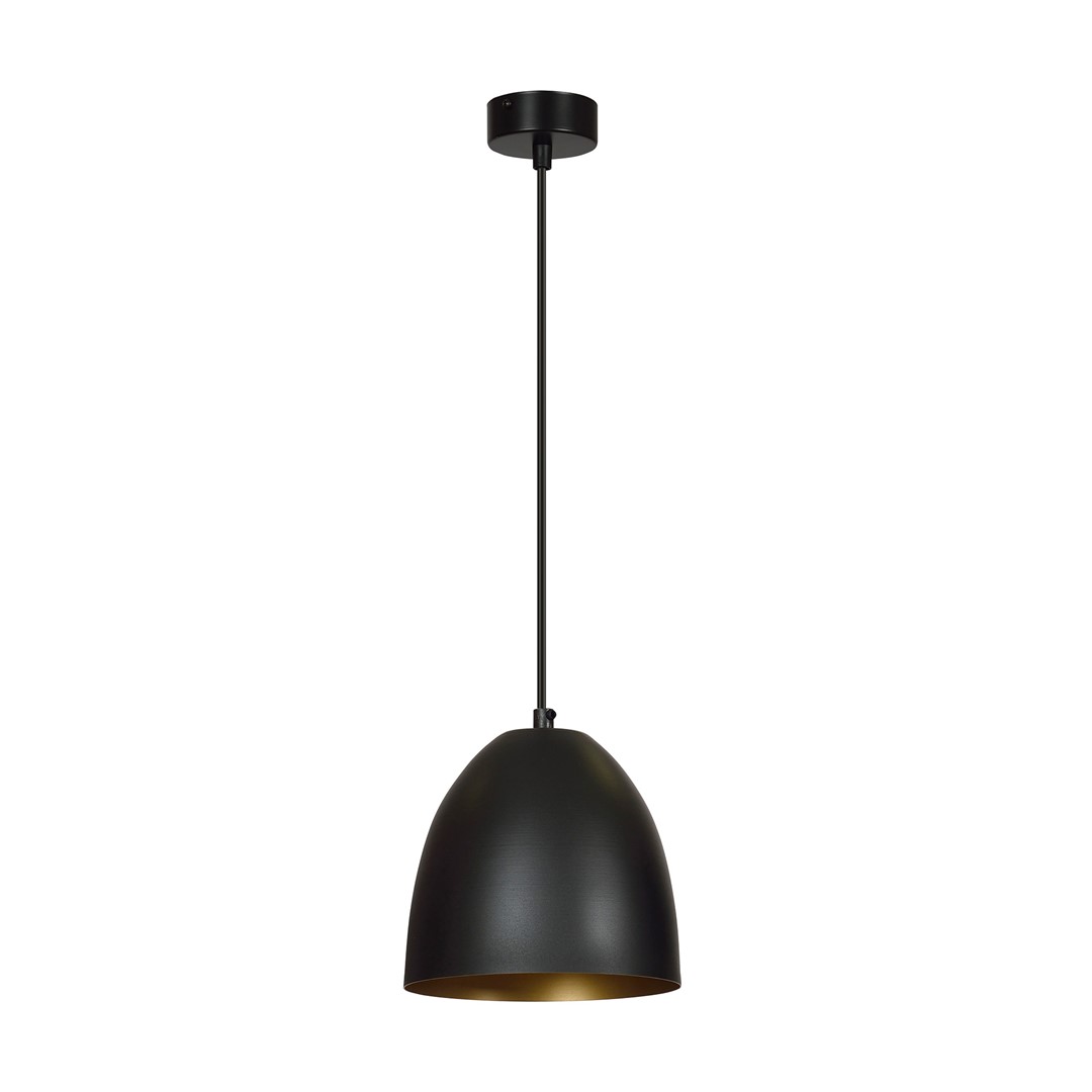 Emibig Visilica LENOX 230V 15W MAX LED E27 Čelik Crna/ Zlatna