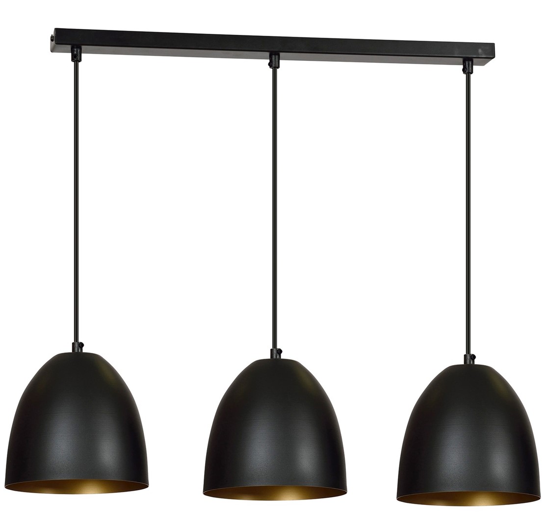 Emibig Visilica LENOX 230V 15W MAX LED E27 Čelik Crna/ Zlatna