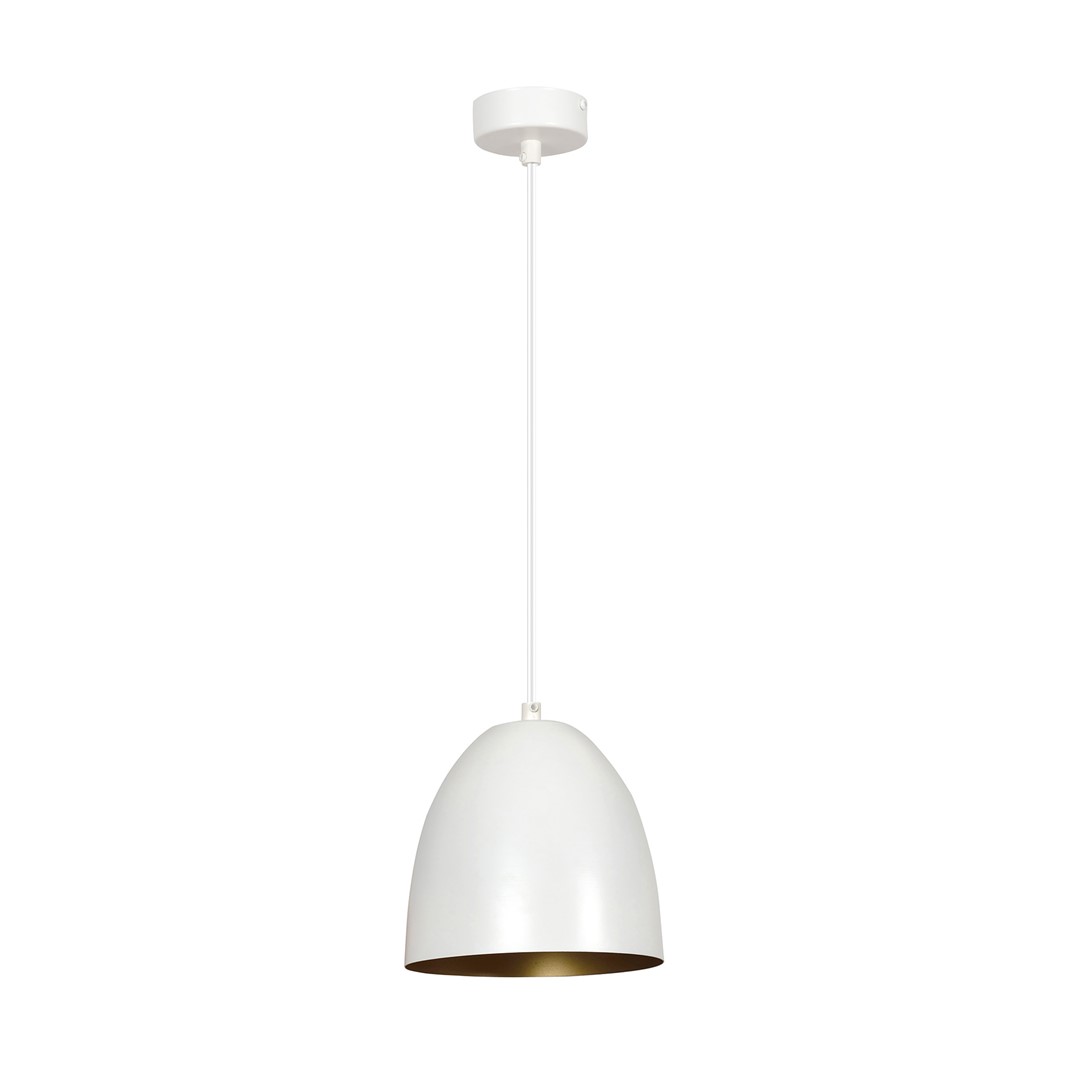 Emibig Visilica LENOX 230V 15W MAX LED E27 Čelik Bijela/ Zlatna