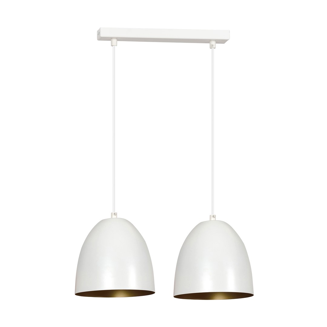 Emibig Visilica LENOX 230V 15W MAX LED E27 Čelik Bijela/ Zlatna