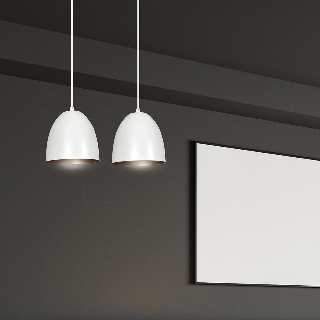 Emibig Visilica LENOX 230V 15W MAX LED E27 Čelik Bijela/ Zlatna
