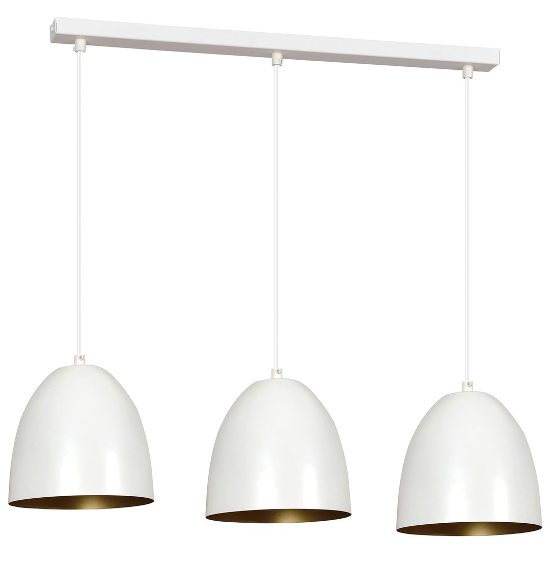 Emibig Visilica LENOX 230V 15W MAX LED E27 Čelik Bijela/ Zlatna