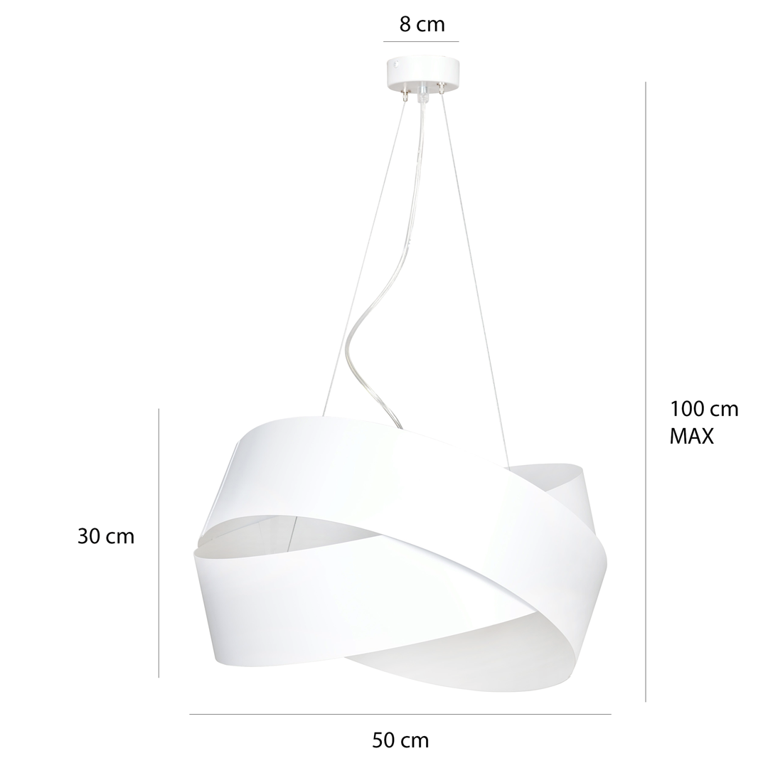 Emibig Visilica VIENO 230V 15W MAX LED E27 Čelik Bijela