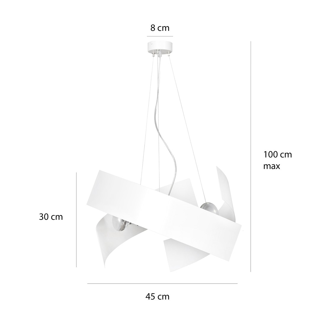 Emibig Visilica MODO 230V 15W MAX LED E27 Čelik Bijela