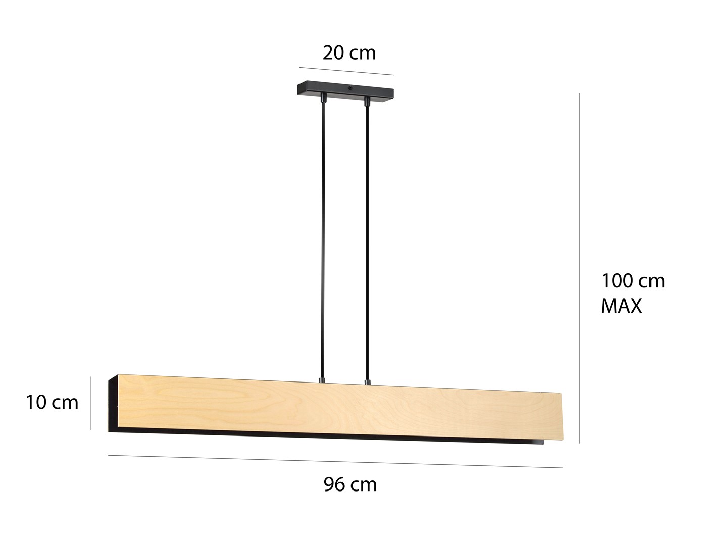 Emibig Visilica CARLO 230V 15W MAX LED E27 Čelik/ Šperploča Crna
