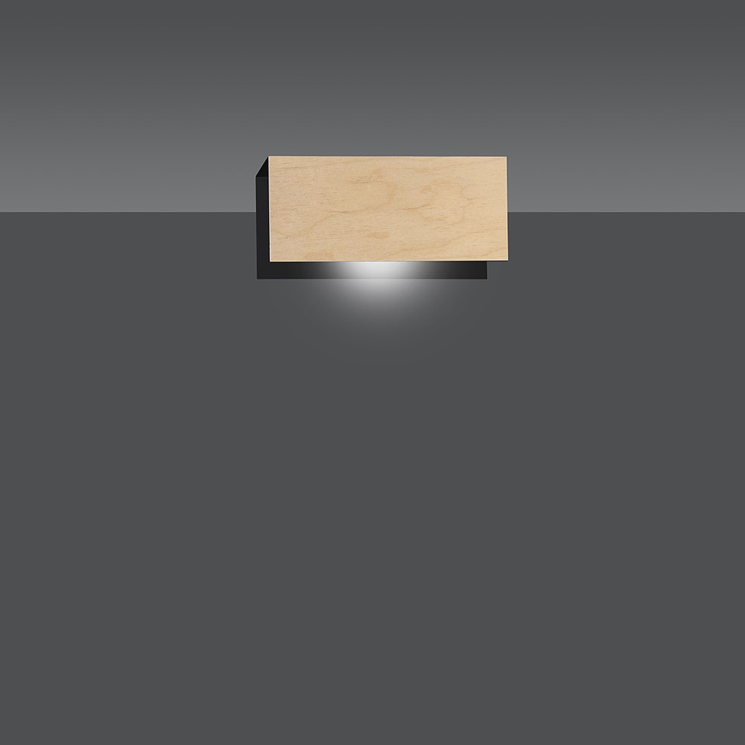Emibig Zidna lampa CARLO 230V 15W MAX LED E27 Čelik/ Šperploča Crna
