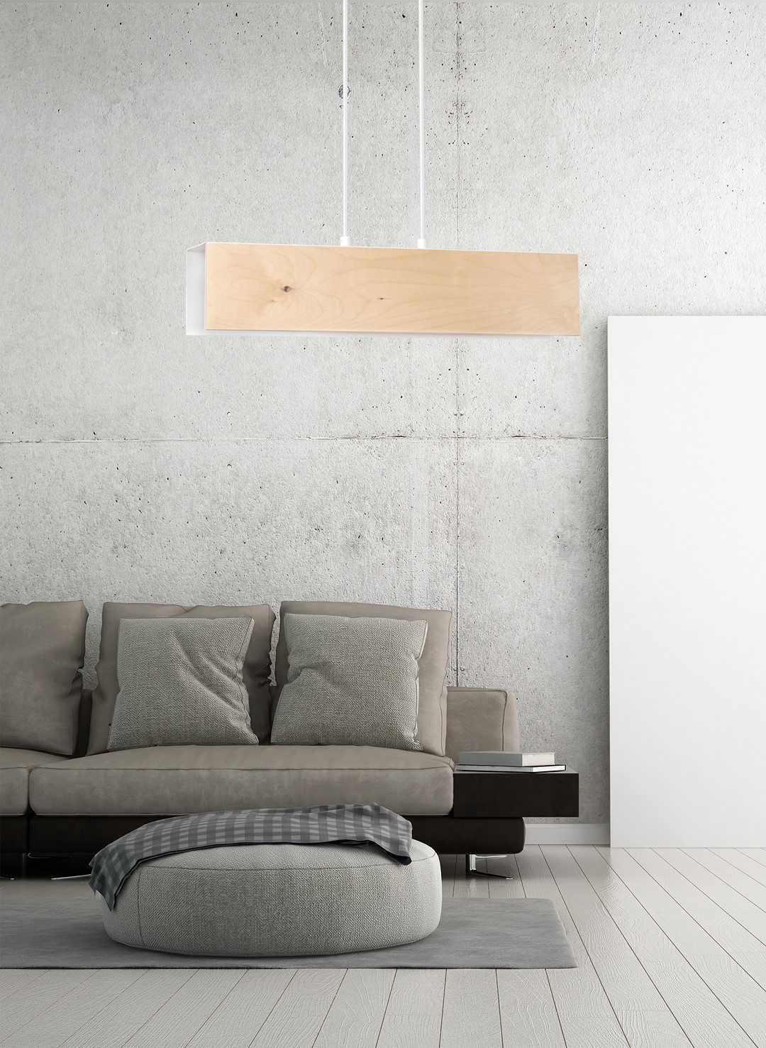 Emibig Visilica CARLO 230V 15W MAX LED E27 Čelik/ Šperploča Bijela