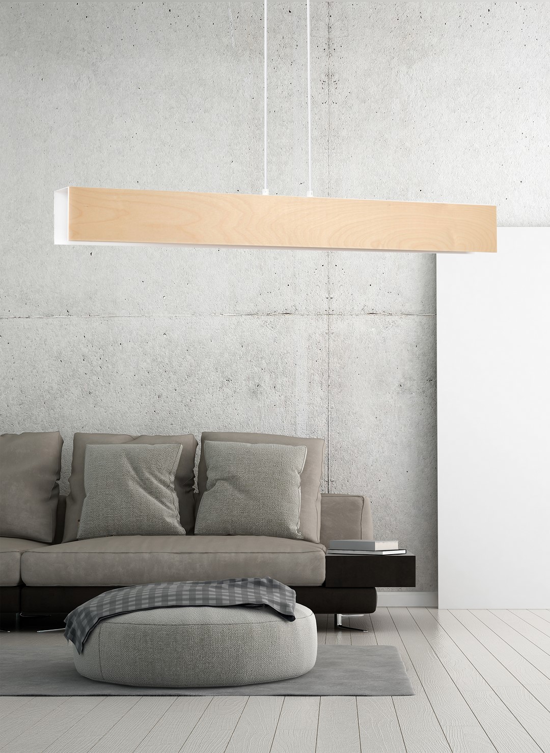 Emibig Visilica CARLO 230V 15W MAX LED E27 Čelik/ Šperploča Bijela