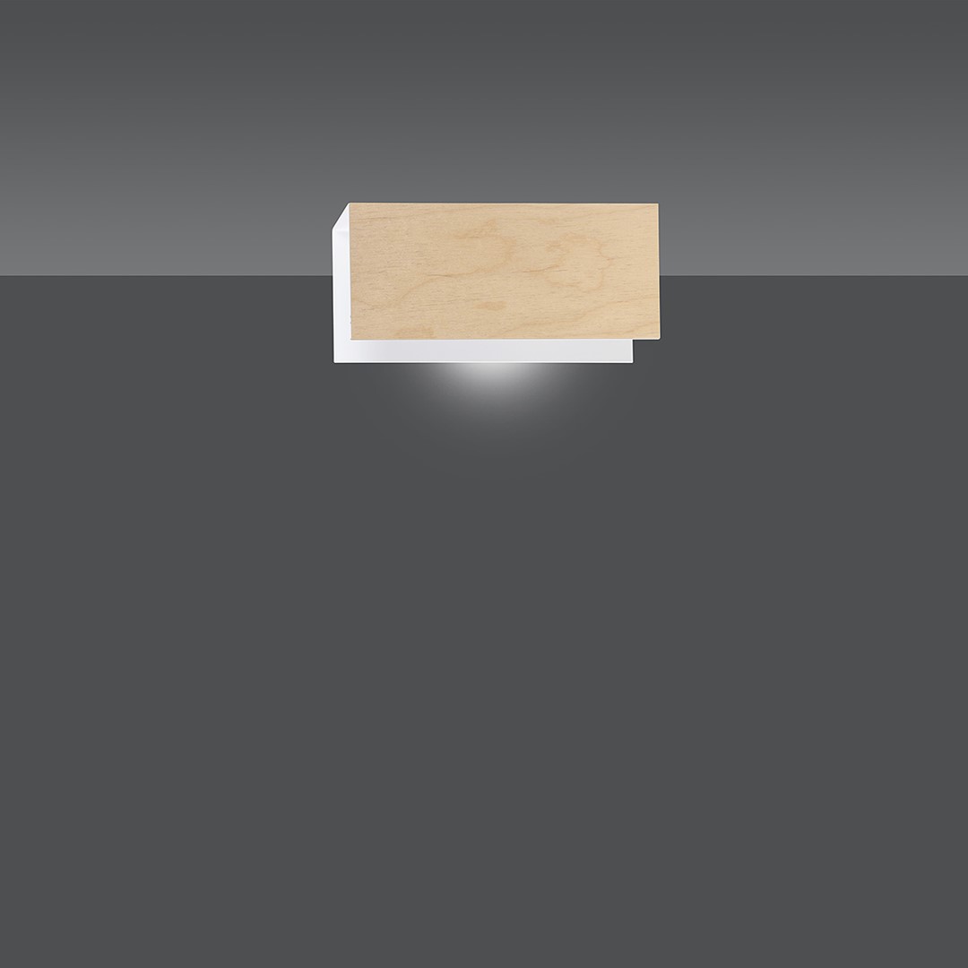 Emibig Zidna lampa CARLO 230V 15W MAX LED E27 Čelik/ Šperploča Bijela