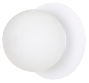 Emibig Zidna lampa MINERVA 230V 10W MAX LED E14 Čelik/ Staklo Bijela