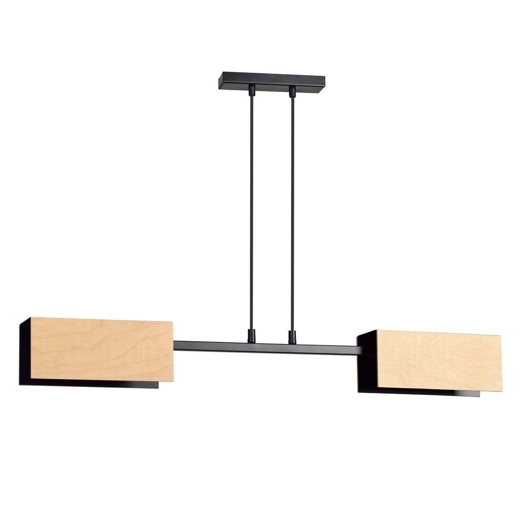 Emibig Visilica ZAPER 230V 15W MAX LED E27 Čelik/ Šperploča Crna