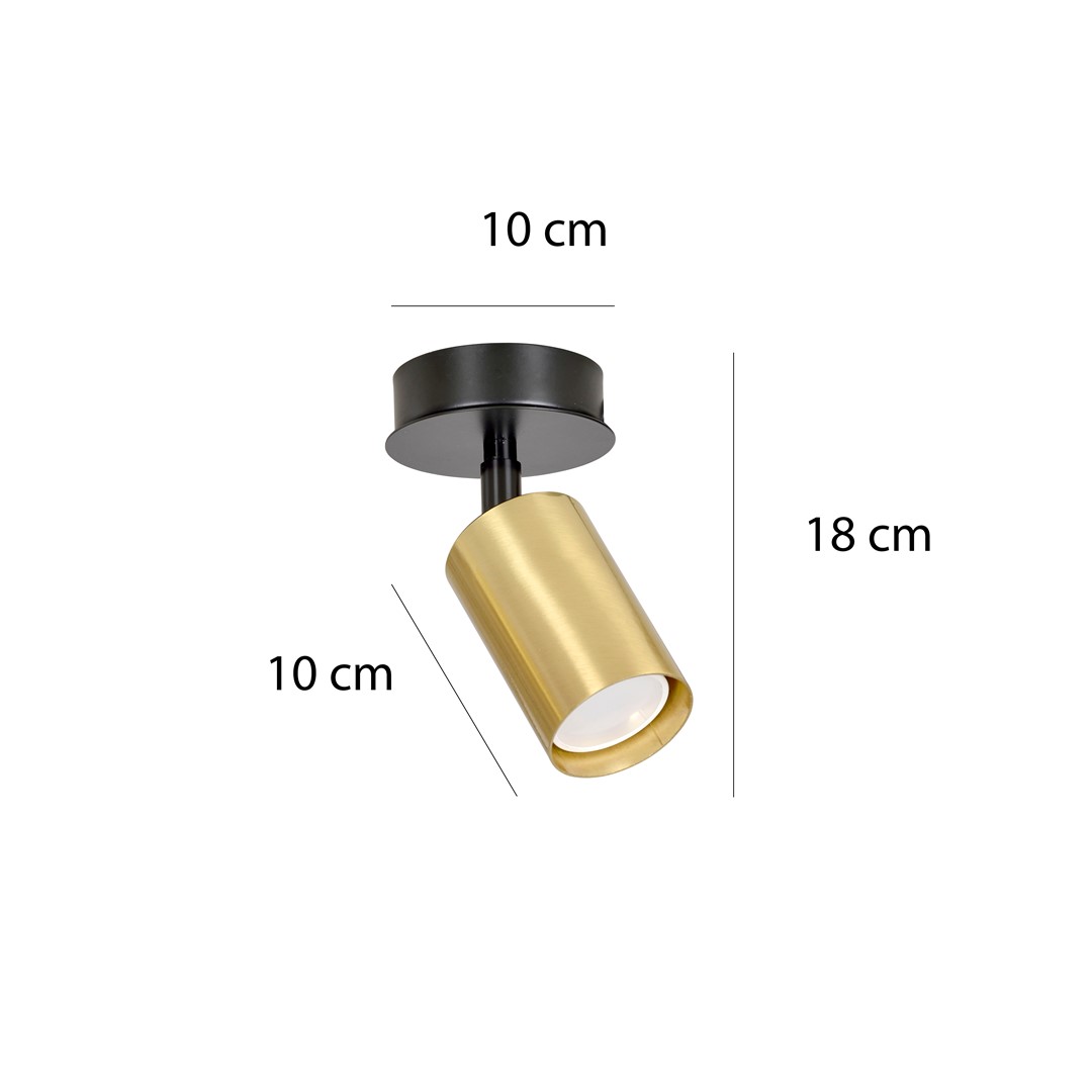 Emibig Stropna svjetiljka ZEN 230V 10W MAX LED GU10 Čelik Crna