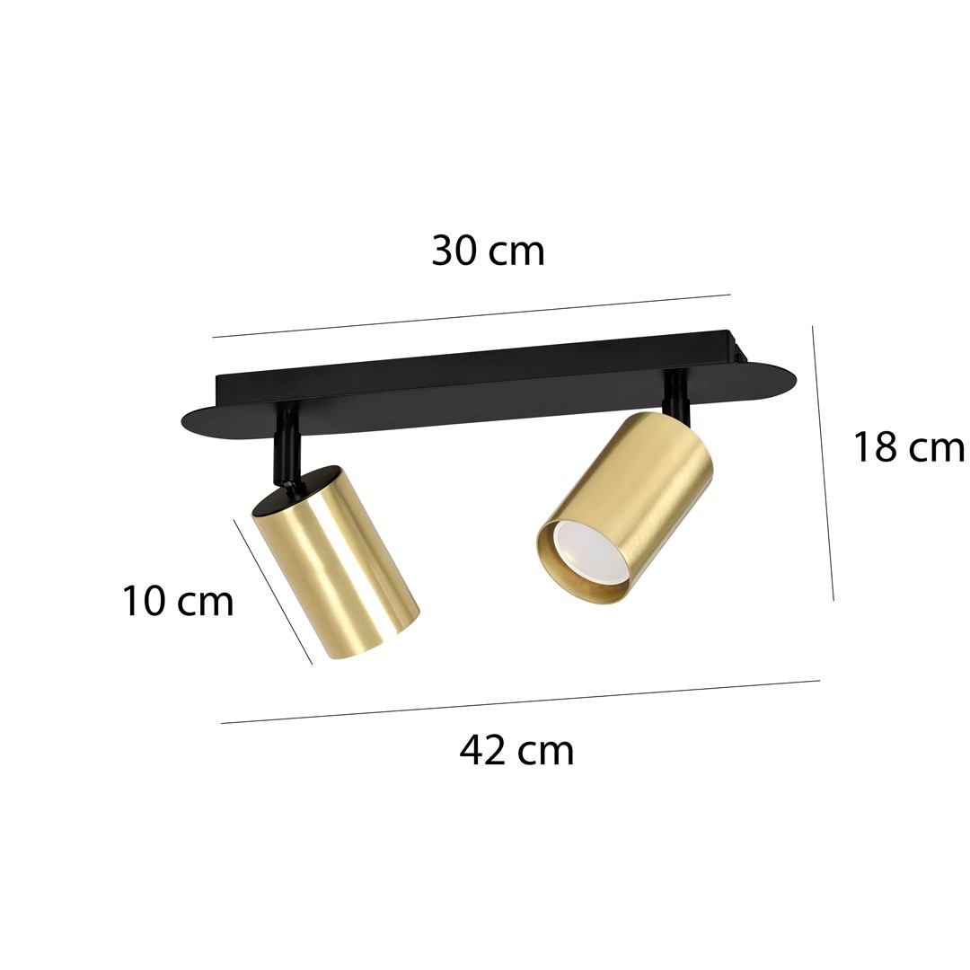 Emibig Stropna svjetiljka ZEN 230V 10W MAX LED GU10 Čelik Crna