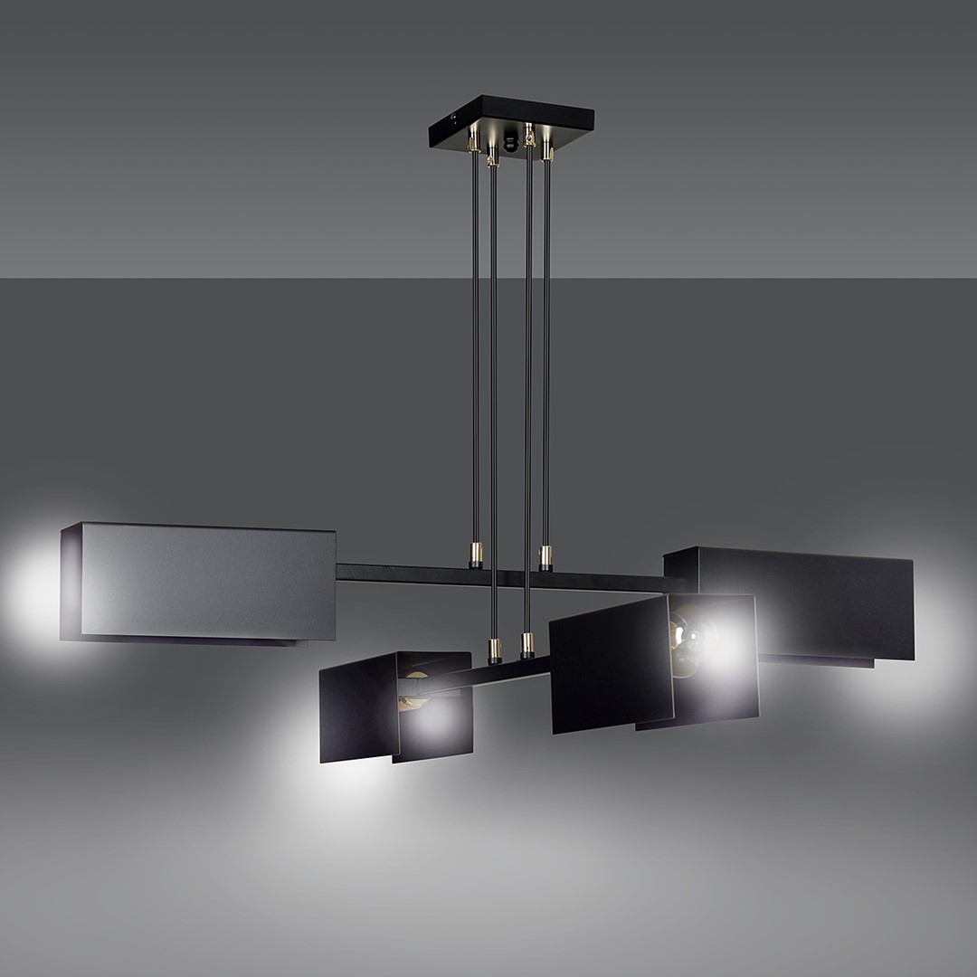 Emibig Visilica TOLOS 230V 15W MAX LED E27 Čelik Crna