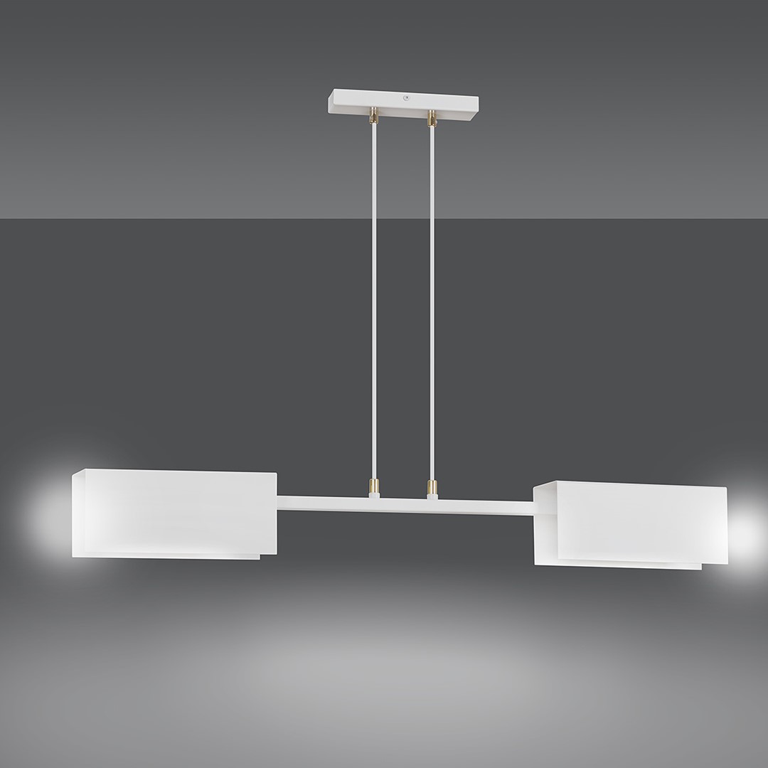Emibig Visilica TOLOS 230V 15W MAX LED E27 Čelik Bijela