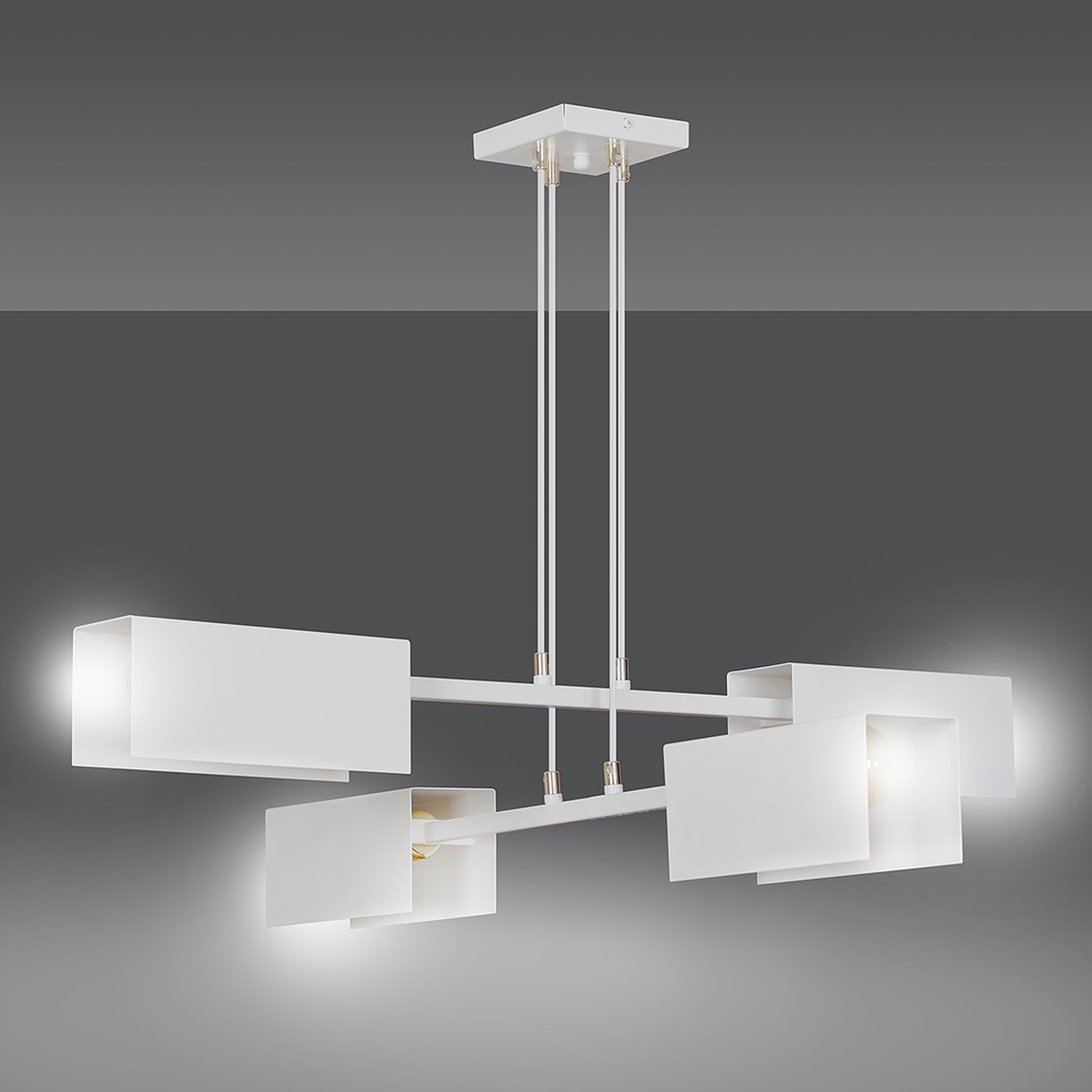 Emibig Visilica TOLOS 230V 15W MAX LED E27 Čelik Bijela