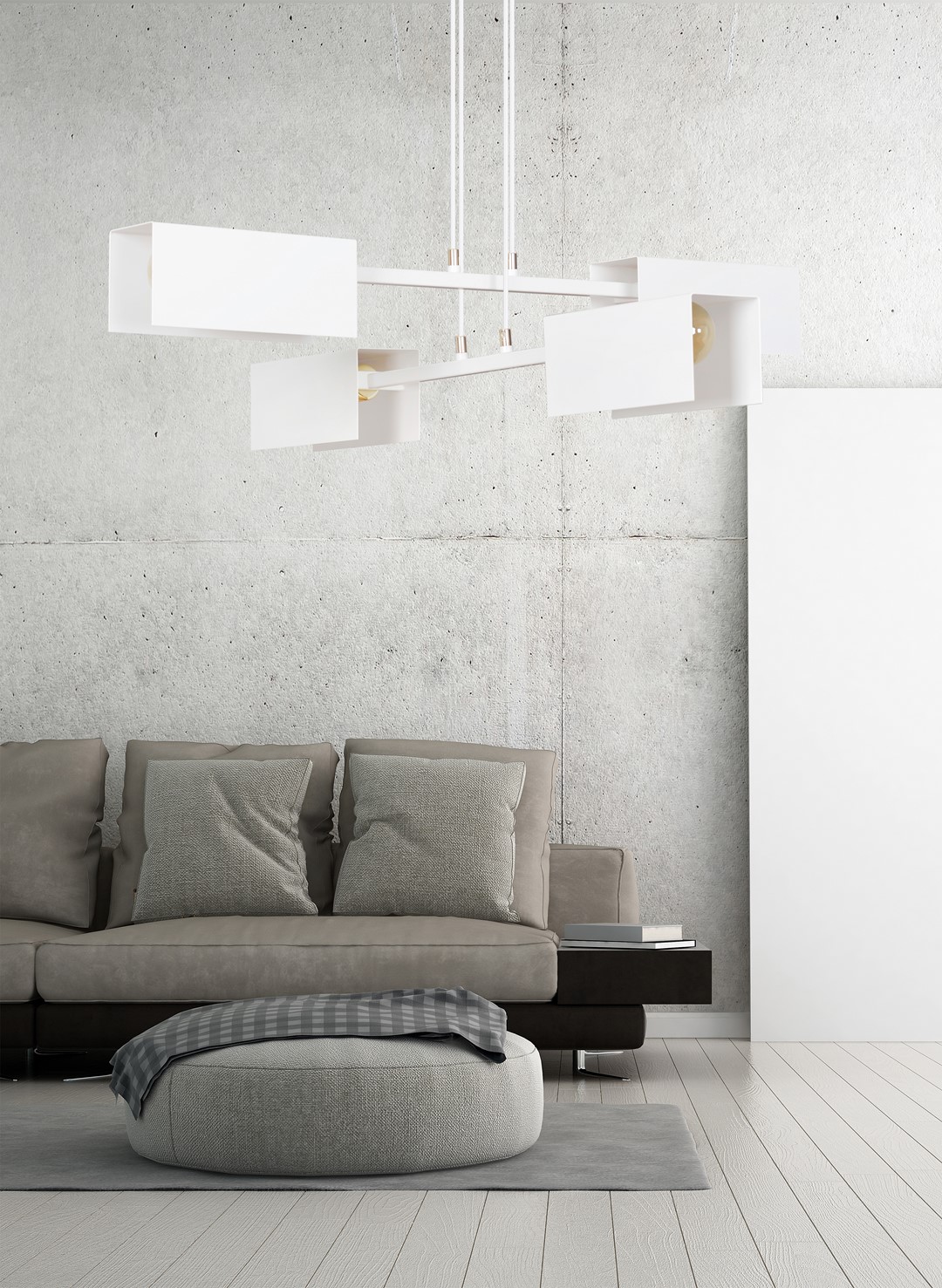 Emibig Visilica TOLOS 230V 15W MAX LED E27 Čelik Bijela