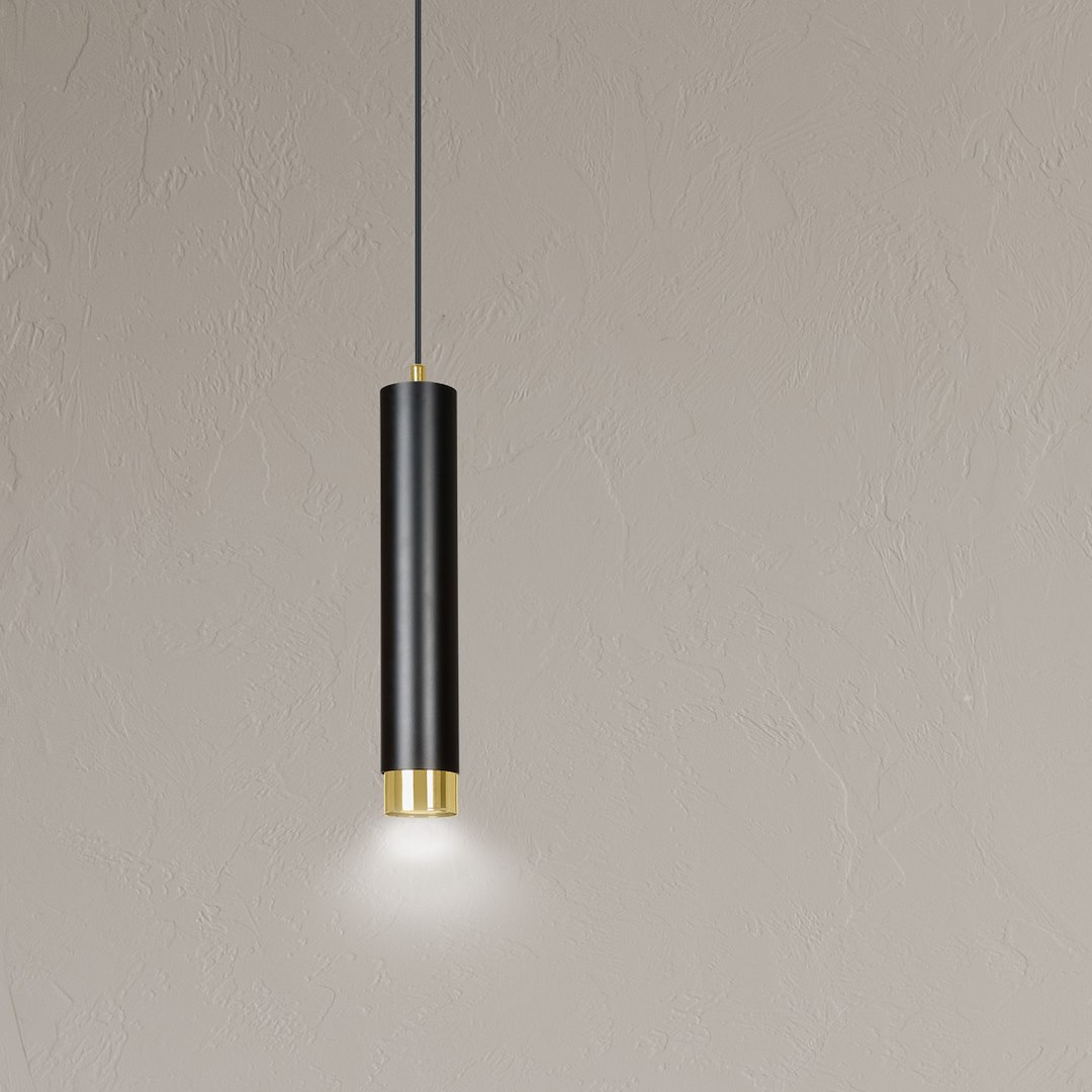 Emibig Visilica KIBO 230V 10W MAX LED GU10 Čelik Crna/ Zlatna