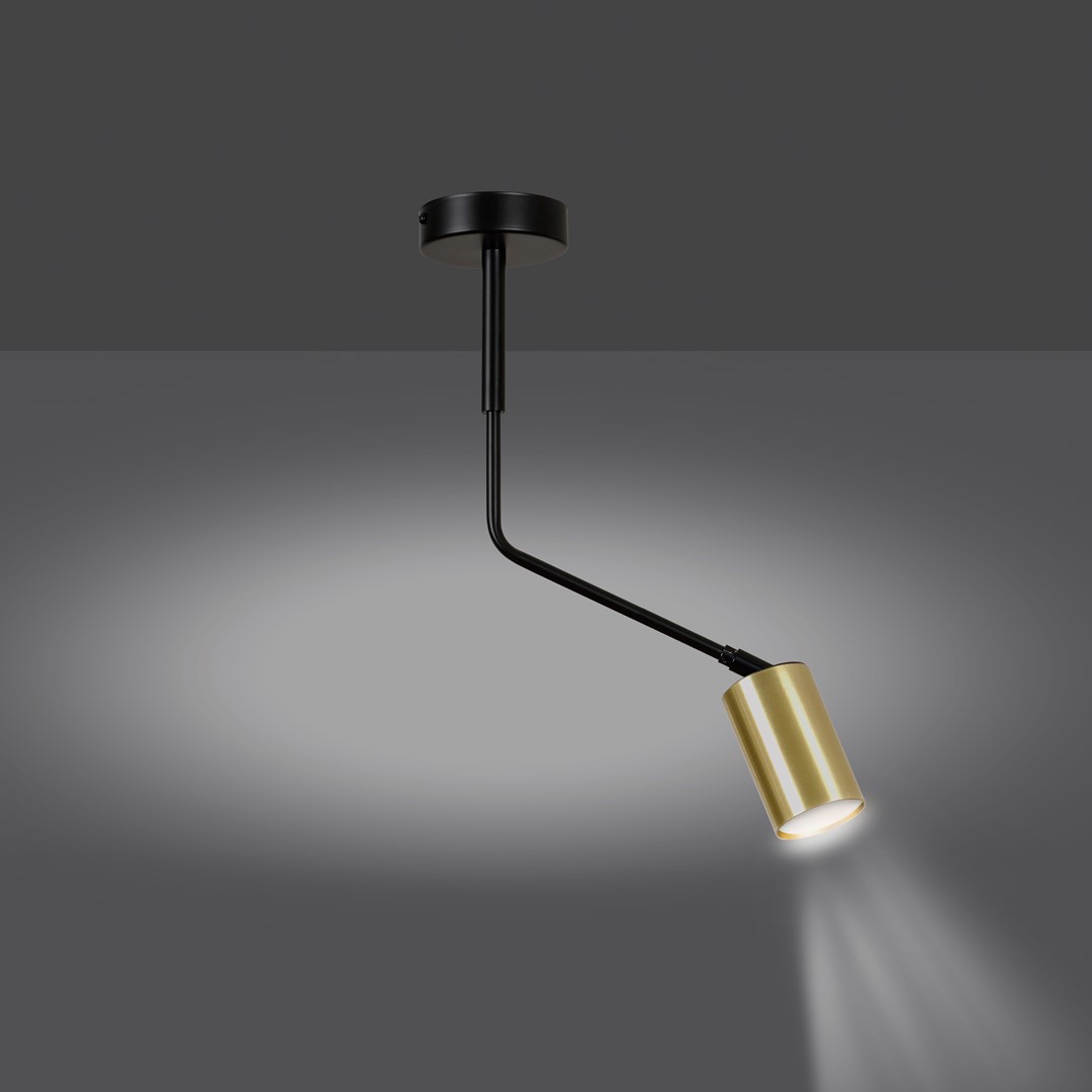 Emibig Stropna svjetiljka VERNO 230V 10W MAX LED GU10 Čelik Crna