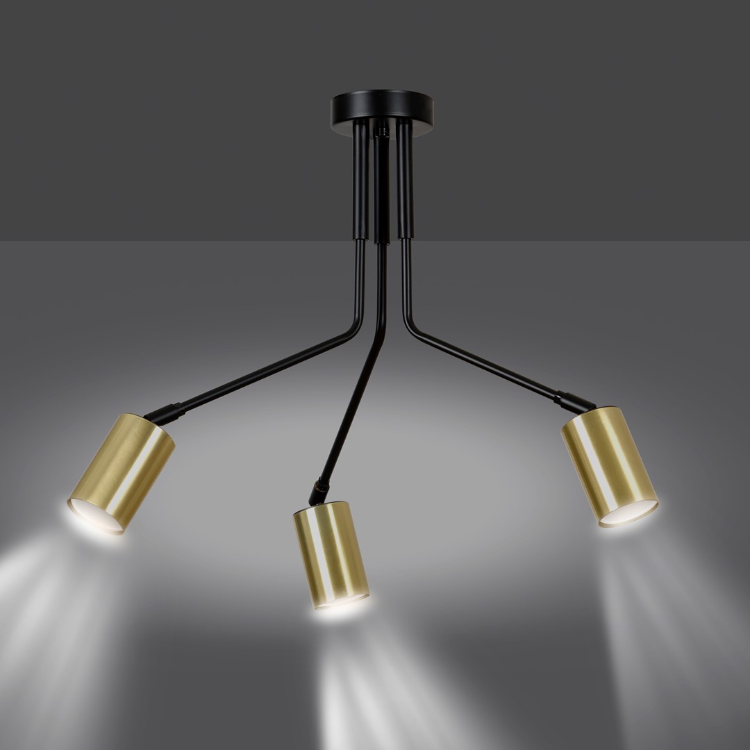 Emibig Stropna svjetiljka VERNO 230V 10W MAX LED GU10 Čelik Crna