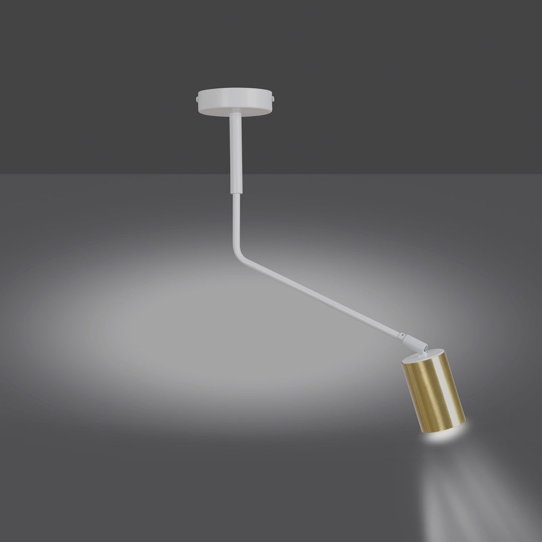 Emibig Stropna svjetiljka VERNO 230V 10W MAX LED GU10 Čelik Bijela