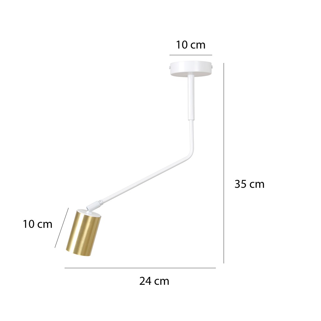 Emibig Stropna svjetiljka VERNO 230V 10W MAX LED GU10 Čelik Bijela