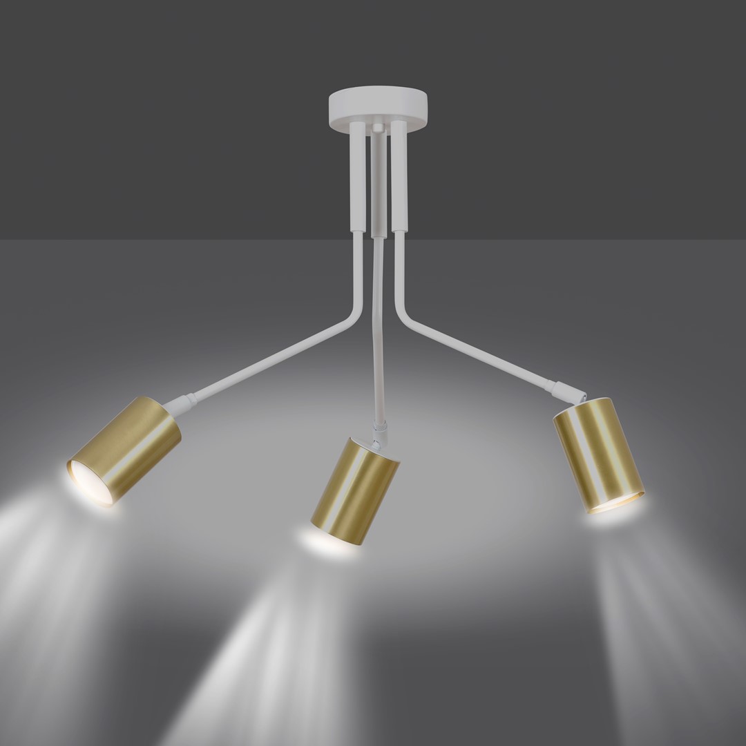 Emibig Stropna svjetiljka VERNO 230V 10W MAX LED GU10 Čelik Bijela
