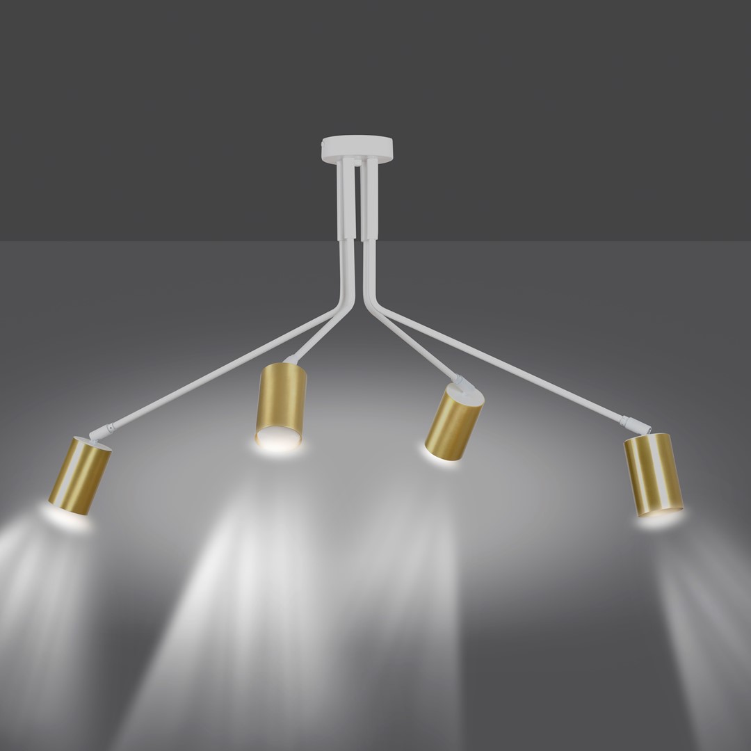 Emibig Stropna svjetiljka VERNO 230V 10W MAX LED GU10 Čelik Bijela