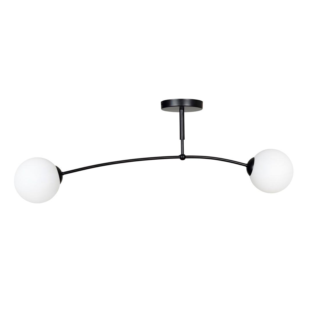 Emibig Stropna svjetiljka PREGOS 230V 10W MAX LED E14 Čelik/ Staklo Crna