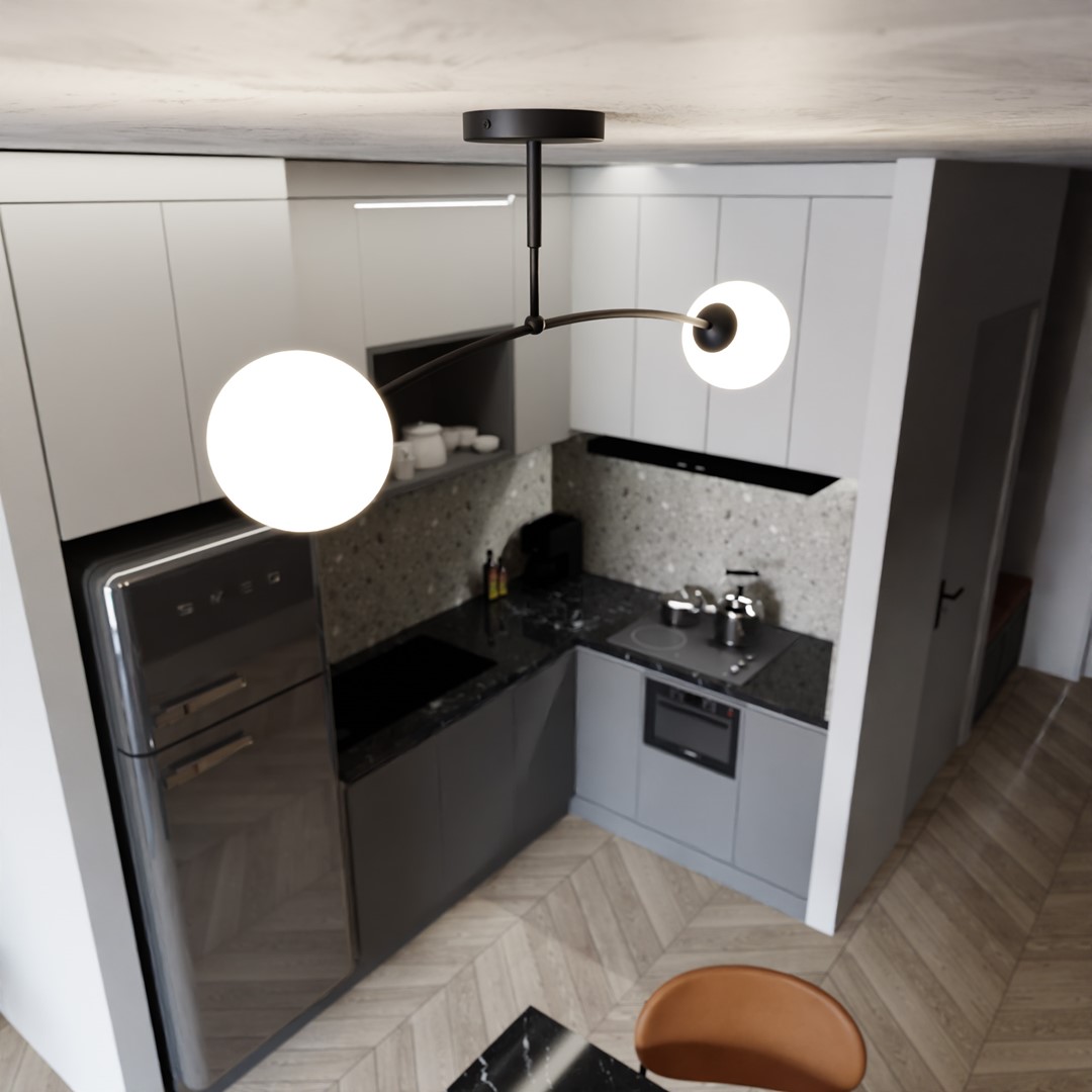 Emibig Stropna svjetiljka PREGOS 230V 10W MAX LED E14 Čelik/ Staklo Crna