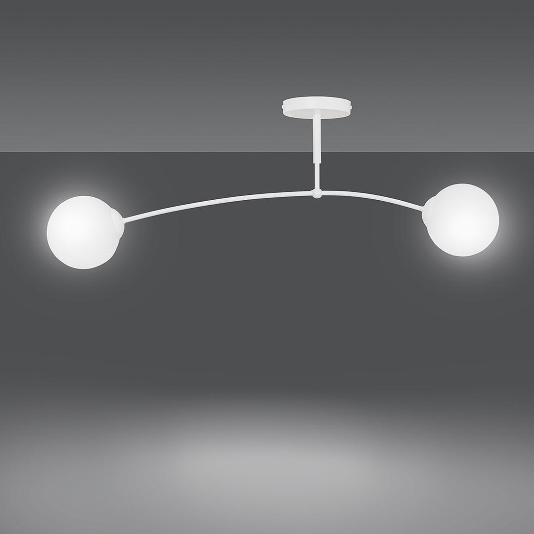 Emibig Stropna svjetiljka PREGOS 230V 10W MAX LED E14 Čelik/ Staklo Bijela