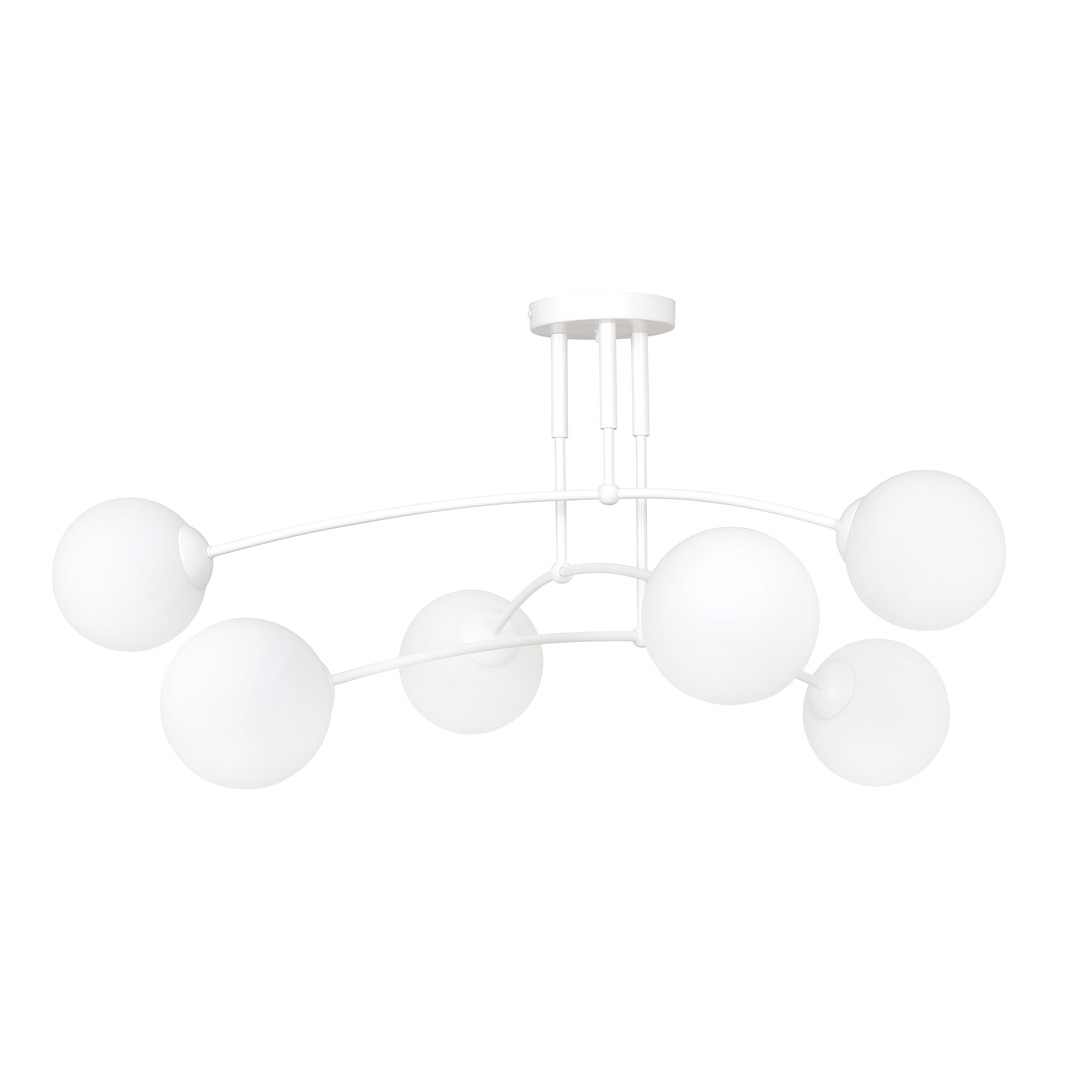 Emibig Stropna svjetiljka PREGOS 230V 10W MAX LED E14 Čelik/ Staklo Bijela