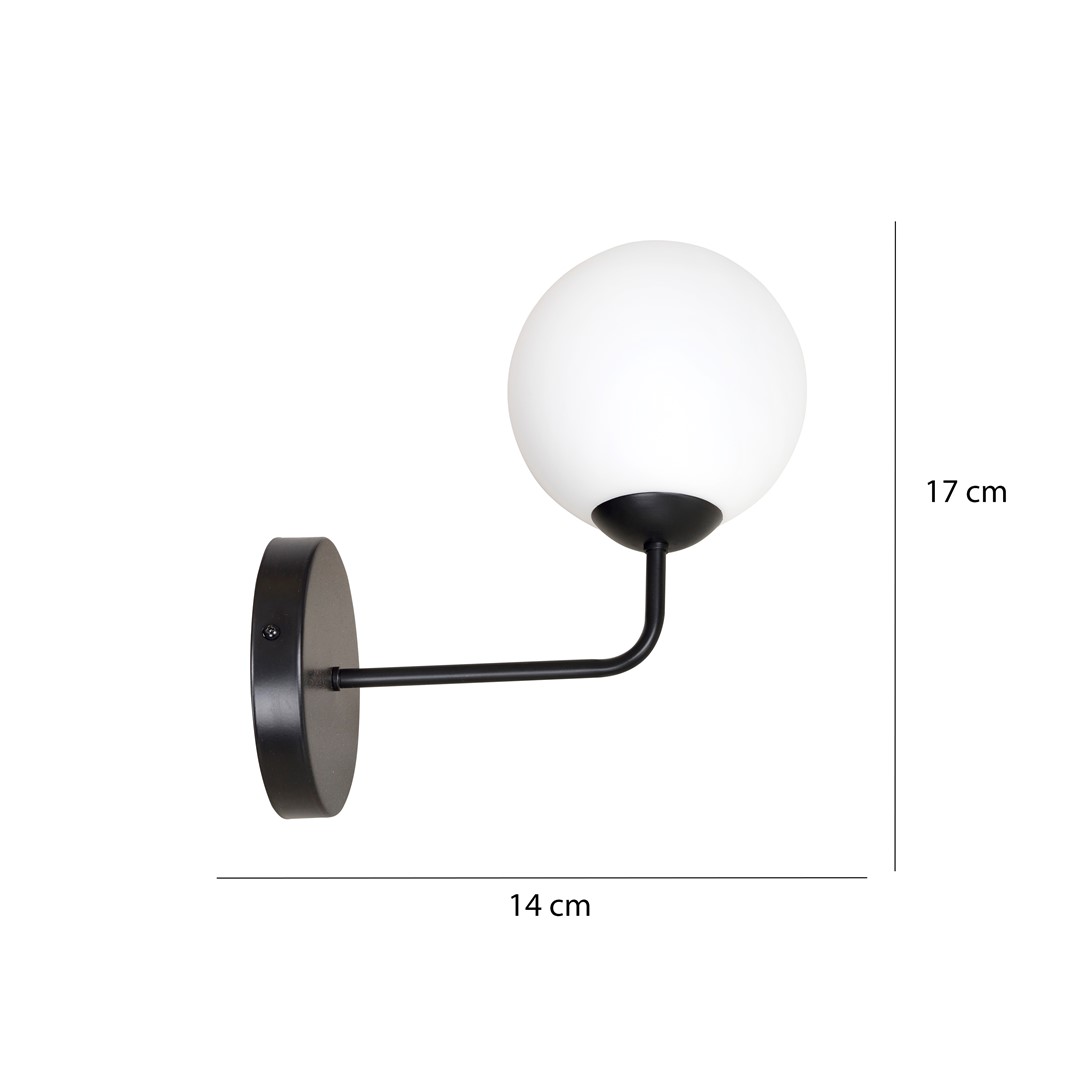Emibig Zidna lampa PREGOS 230V 10W MAX LED E14 Čelik/ Staklo Bijela