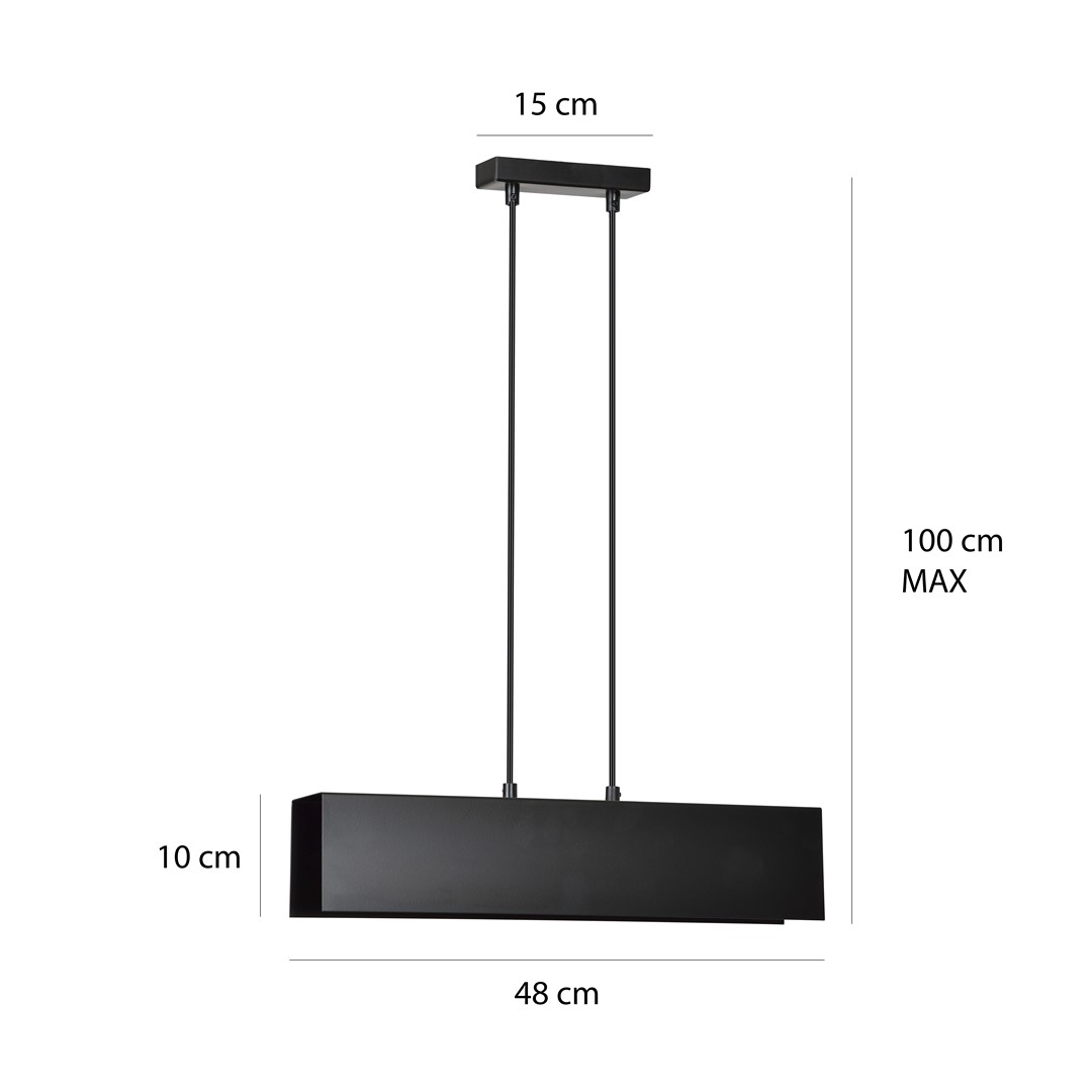 Emibig Visilica GENTOR 230V 15W MAX LED E27 Čelik Crna