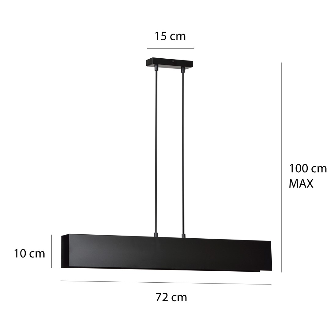 Emibig Visilica GENTOR 230V 15W MAX LED E27 Čelik Crna