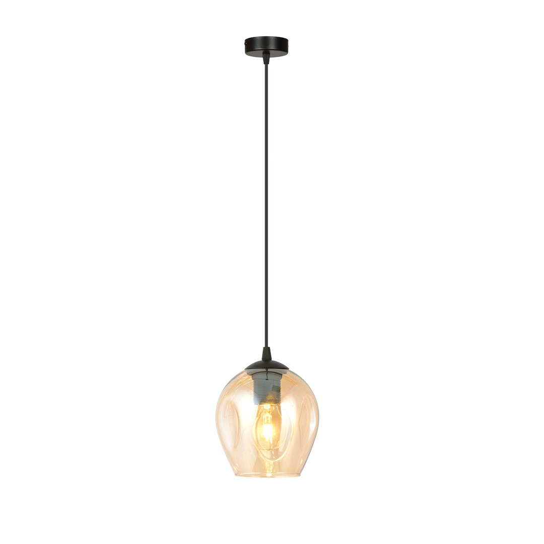 Emibig Visilica ISTAR 230V 10W MAX LED E27 Čelik/ Staklo Crna