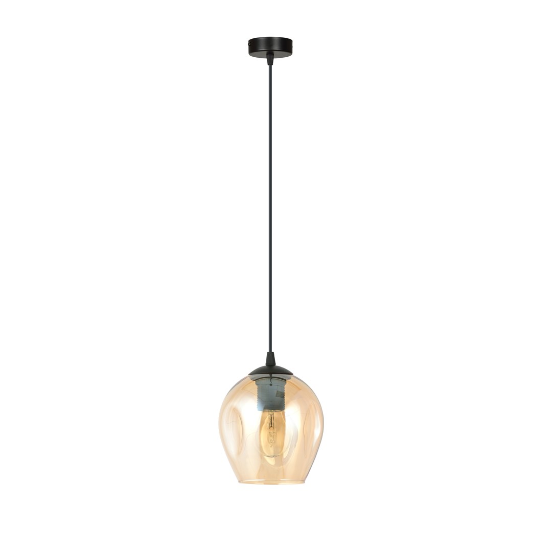 Emibig Visilica ISTAR 230V 10W MAX LED E27 Čelik/ Staklo Crna