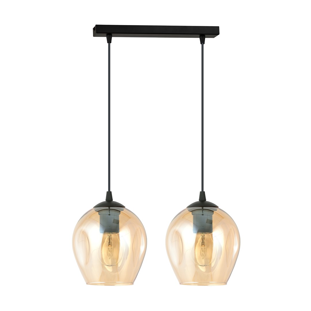 Emibig Visilica ISTAR 230V 10W MAX LED E27 Čelik/ Staklo Crna