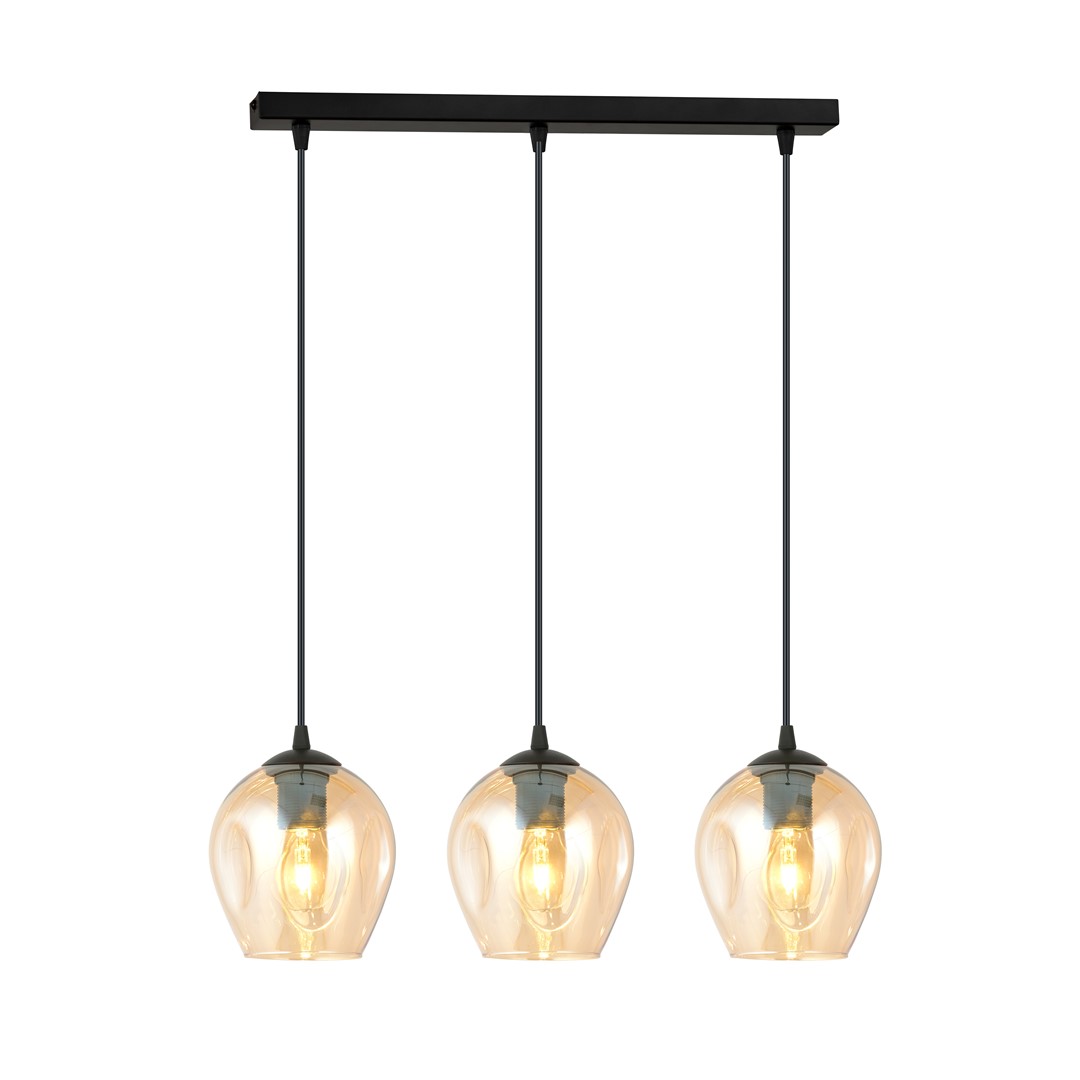 Emibig Visilica ISTAR 230V 10W MAX LED E27 Čelik/ Staklo Crna
