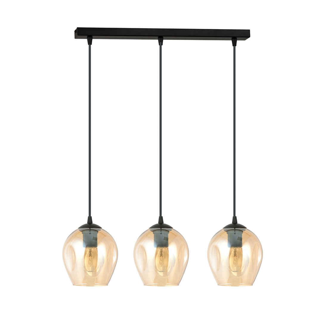 Emibig Visilica ISTAR 230V 10W MAX LED E27 Čelik/ Staklo Crna