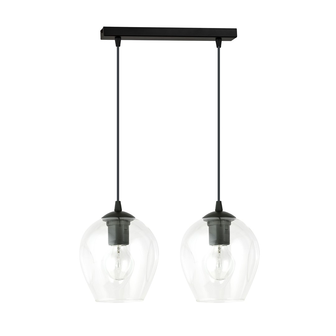 Emibig Visilica ISTAR 230V 10W MAX LED E27 Čelik/ Staklo Crna