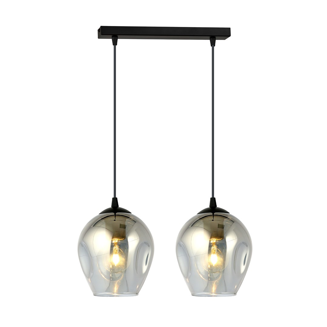 Emibig Visilica ISTAR 230V 10W MAX LED E27 Čelik/ Staklo Crna