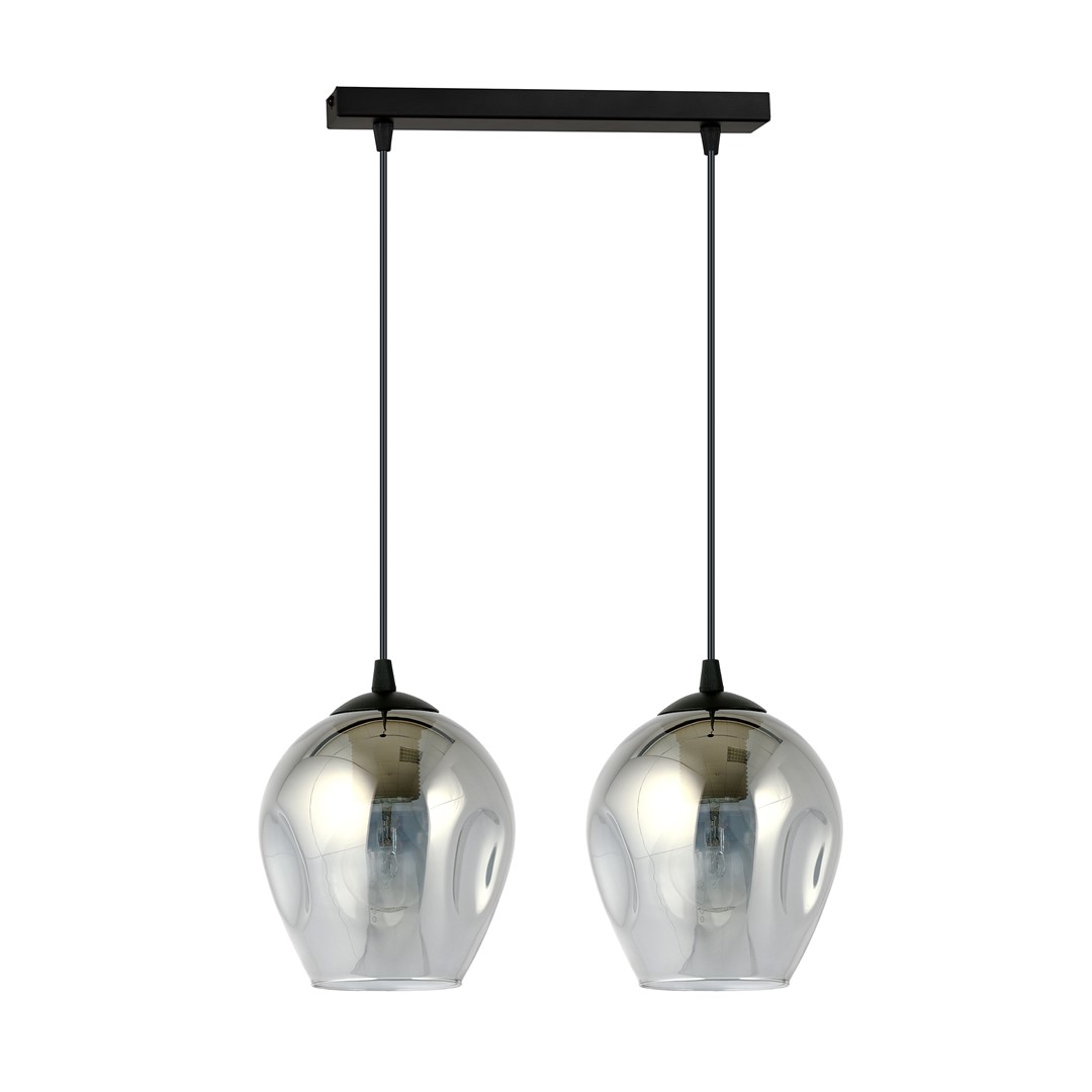 Emibig Visilica ISTAR 230V 10W MAX LED E27 Čelik/ Staklo Crna