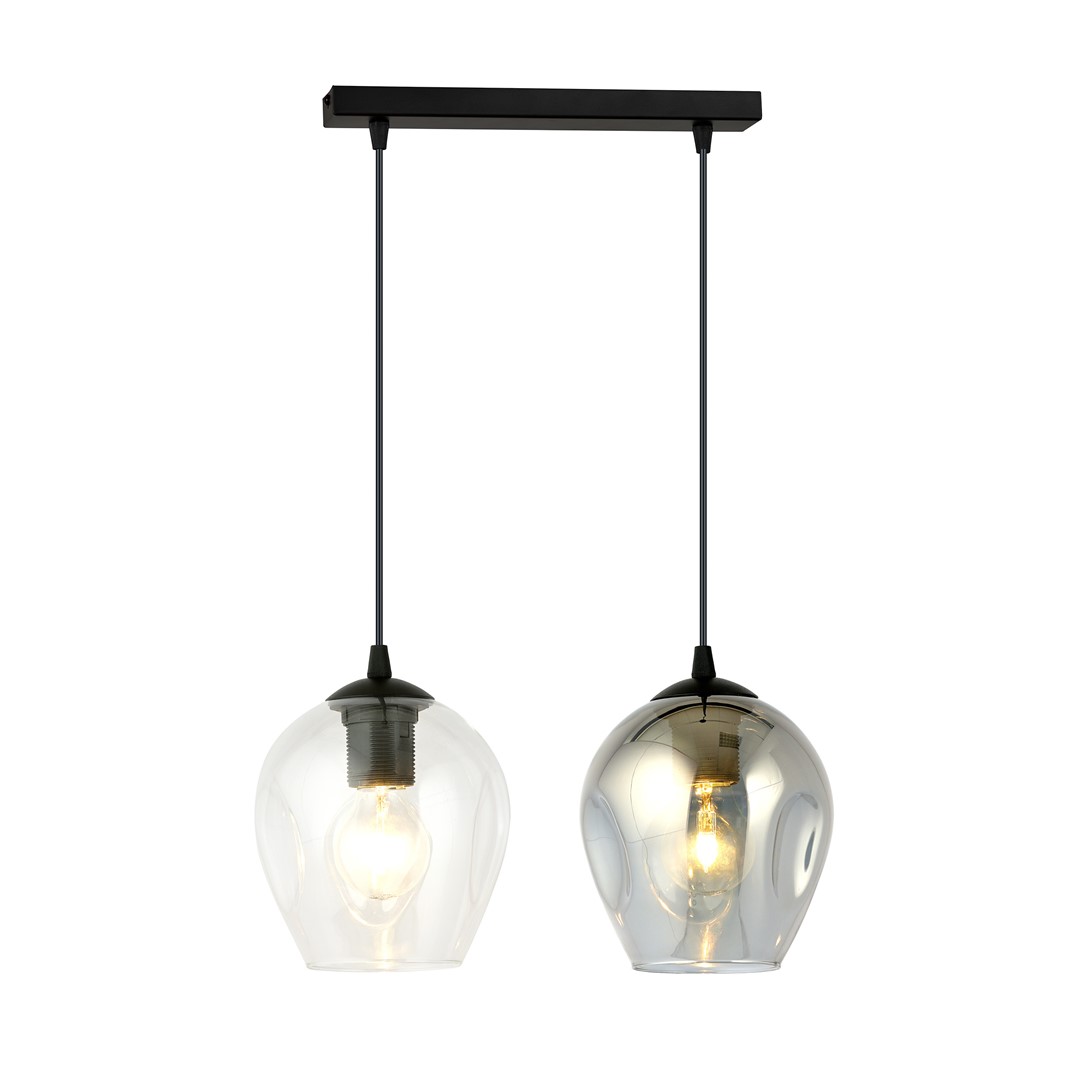 Emibig Visilica ISTAR 230V 10W MAX LED E27 Čelik/ Staklo Crna