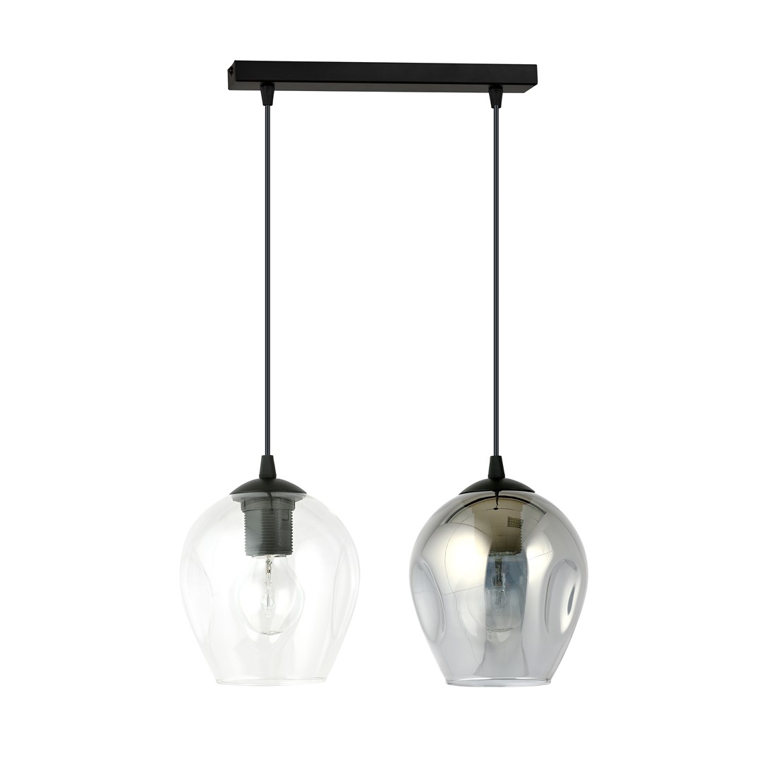 Emibig Visilica ISTAR 230V 10W MAX LED E27 Čelik/ Staklo Crna