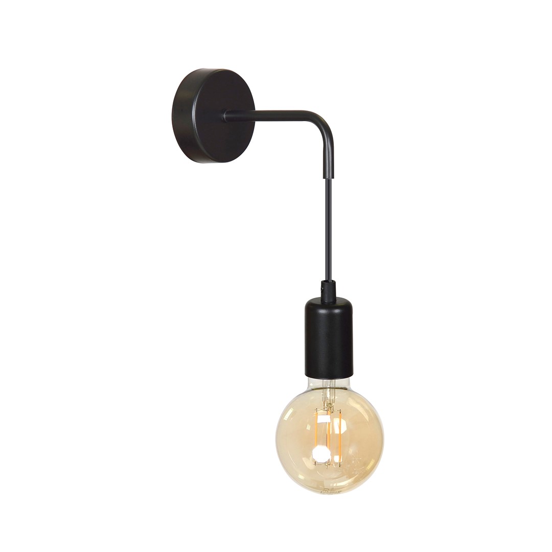 Emibig Zidna lampa MULTIPO 230V 10W MAX LED E27 Čelik Crna