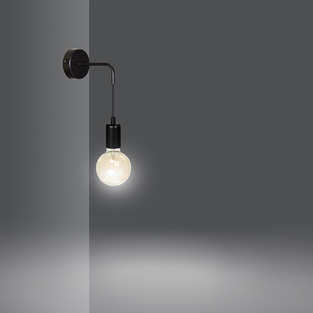 Emibig Zidna lampa MULTIPO 230V 10W MAX LED E27 Čelik Crna